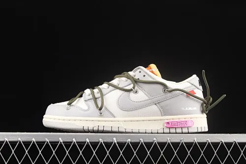 All Categories Nk SB Dunk Series Nk SB Dunk Low Low-top sneakers Pure original version OF x Nk Dunk Low OW Gray SB smashed backboard fashion casual sneakers DM1602-124